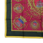 Hermes Carre 90 Scarf Paris Coat of Arms Silk 100% Multicolor Yellow — view 4