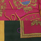 Hermes Carre 90 Scarf Paris Coat of Arms Silk 100% Multicolor Yellow — view 9