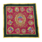 Hermes Carre 90 Scarf Paris Coat of Arms Silk 100% Multicolor Yellow — view 2