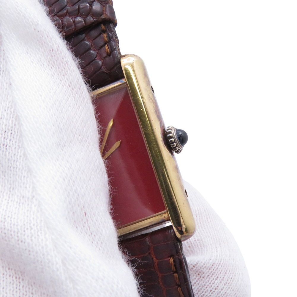 Cartier Must Tank SM Watch Red Dial Vintage — view 6