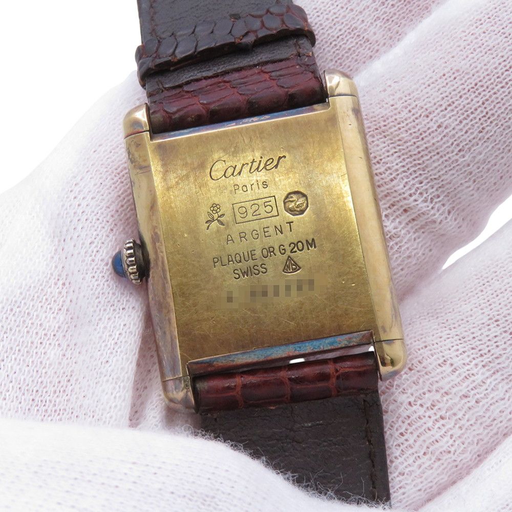 Cartier Must Tank SM Watch Red Dial Vintage — view 9