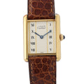 Cartier Must Tank Vermeil LM Watch Ivory Dial Quartz Vintage