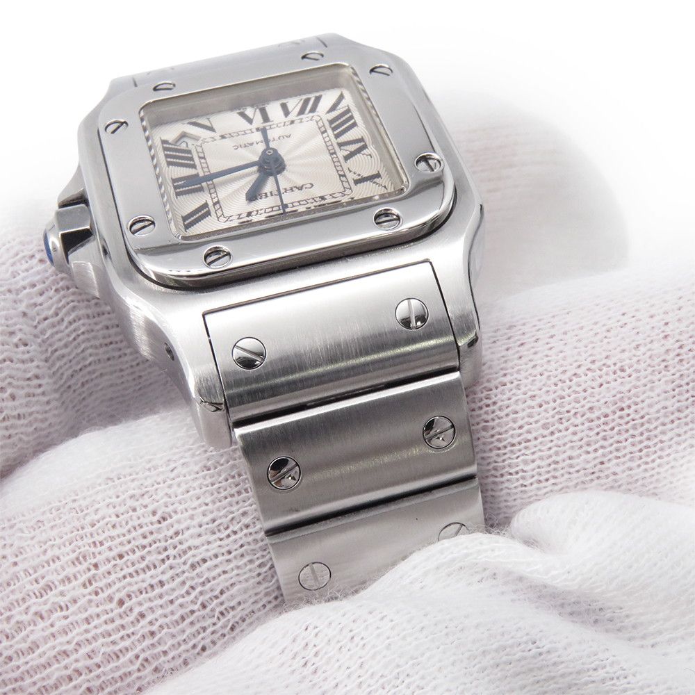 Cartier Santos Galbe SM Watch Silver Dial — view 5