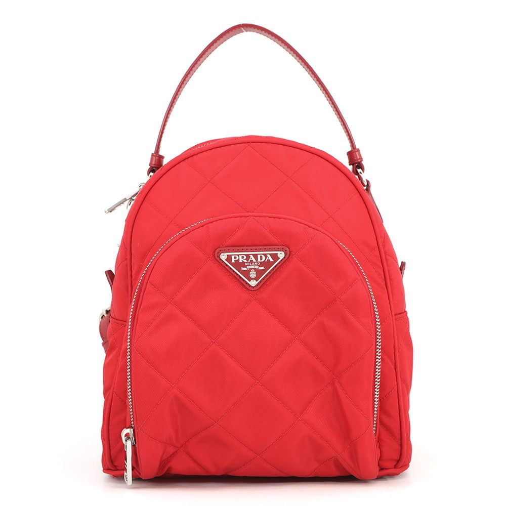 Prada Backpack Tessuto Impuntu Quilted Triangle Logo Nylon
