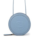 Fendi Shoulder Pouch FF Logo Round Leather