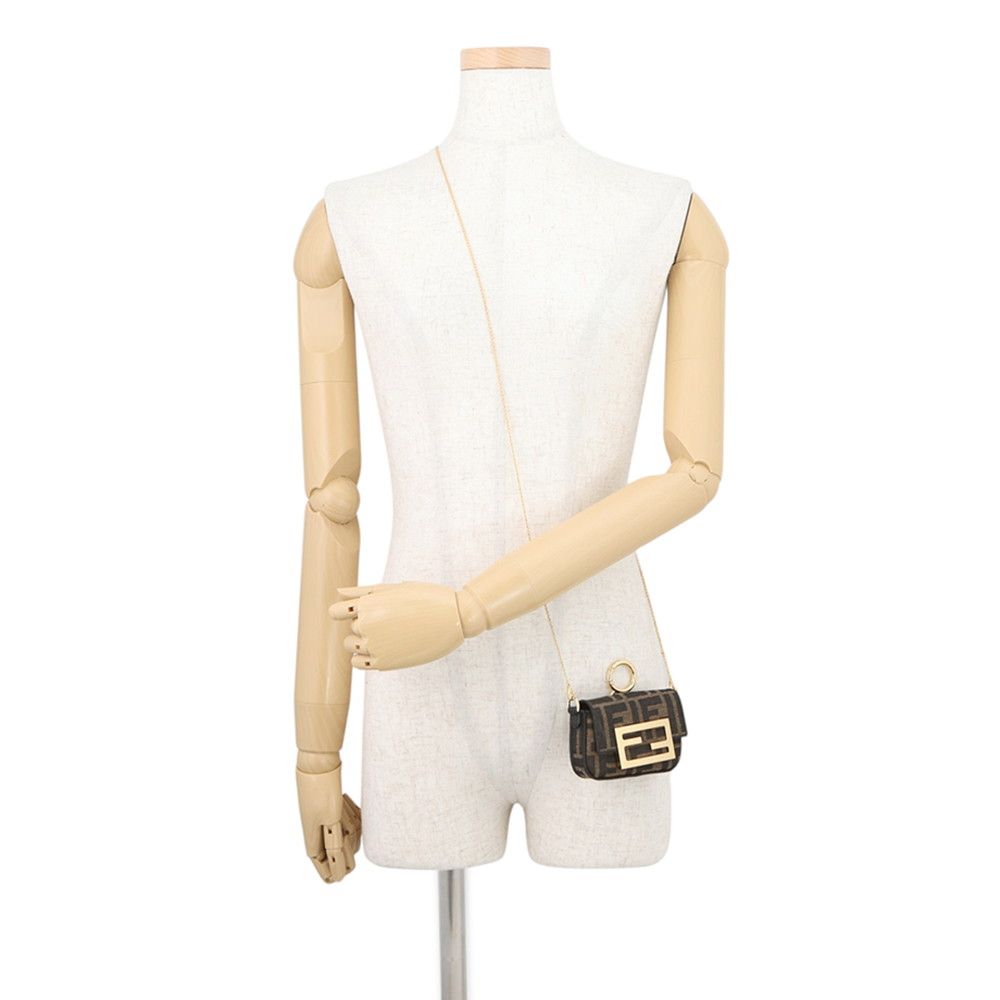 Fendi Charm Nano Baguette Canvas 2-Way Shoulder — view 5