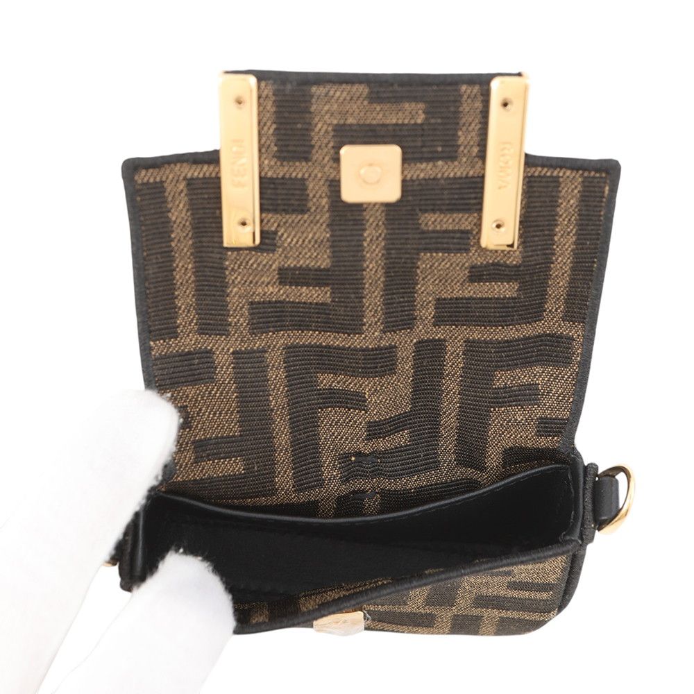 Fendi Charm Nano Baguette Canvas 2-Way Shoulder — view 6