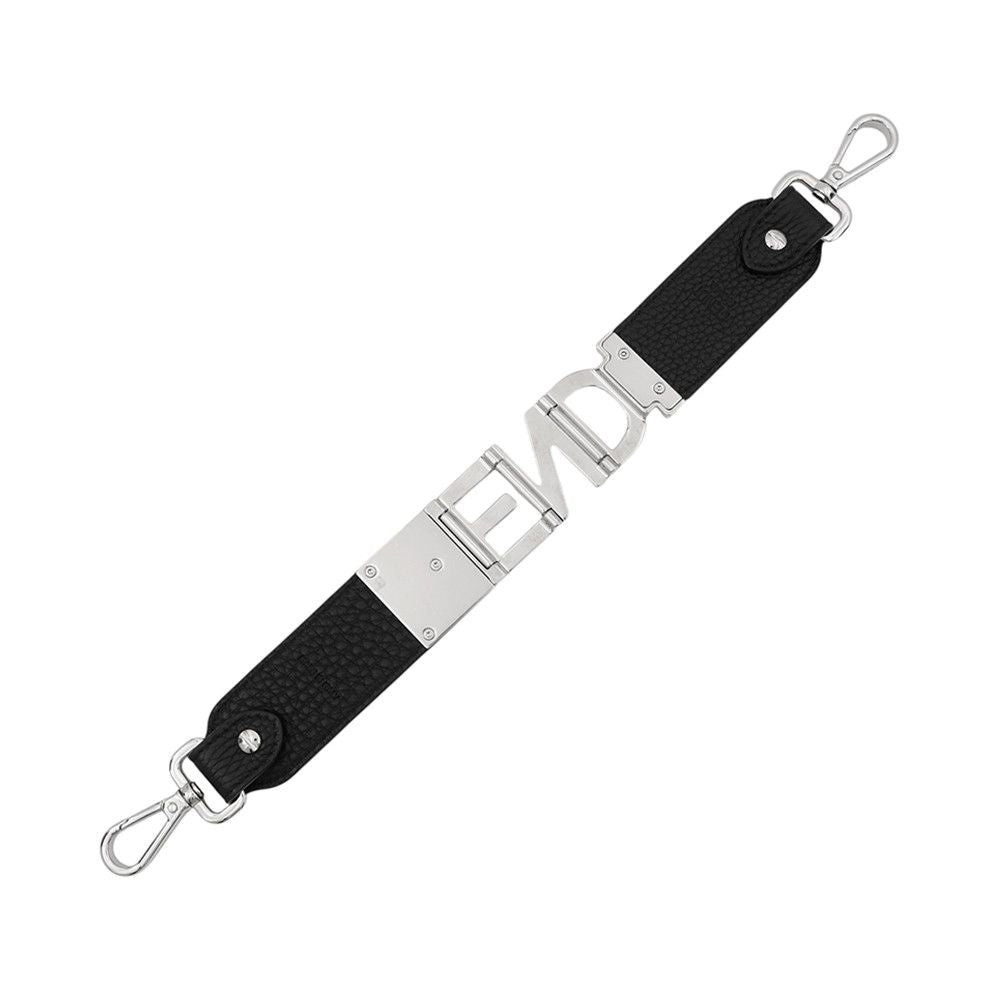 Fendi Shoulder Strap Leather for Handbag Black — view 3