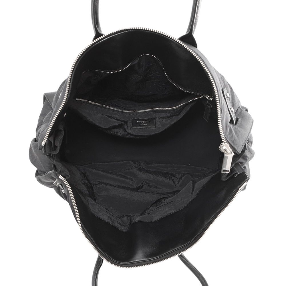 Saint Laurent Paris Tote Sac Joule Nylon Duffle Black — view 5
