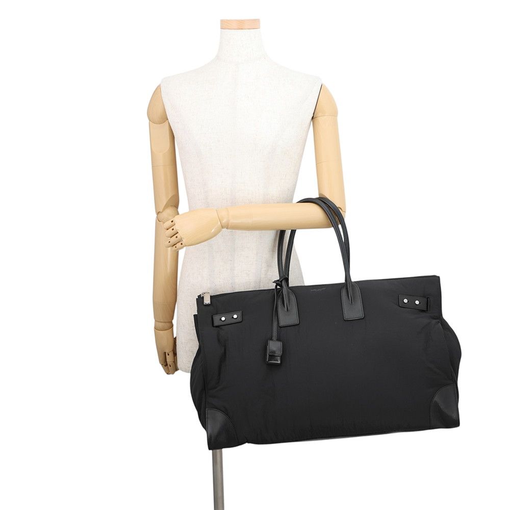 Saint Laurent Paris Tote Sac Joule Nylon Duffle Black — view 4