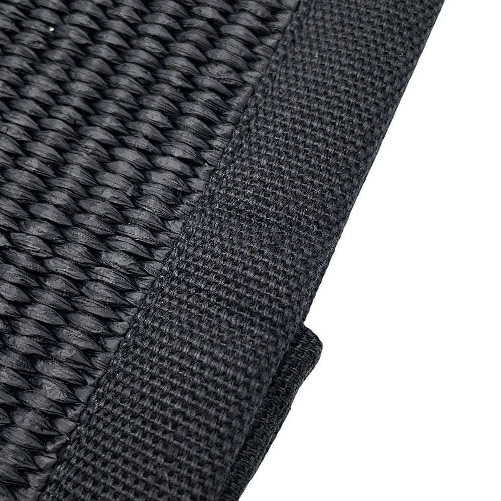 Saint Laurent Paris Tote Rive Gauche Large Raffia Canvas Black — view 7