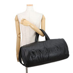 Saint Laurent Paris Boston Bag Wide Logo Puffer Leather 2-Way Shoulder Black — view 4