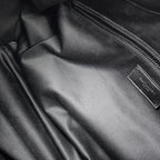 Saint Laurent Paris Boston Bag Wide Logo Puffer Leather 2-Way Shoulder Black — view 9