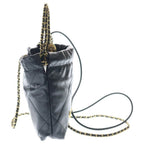 Chanel 22 Lambskin Chain Mini Shoulder Bag Black — view 3