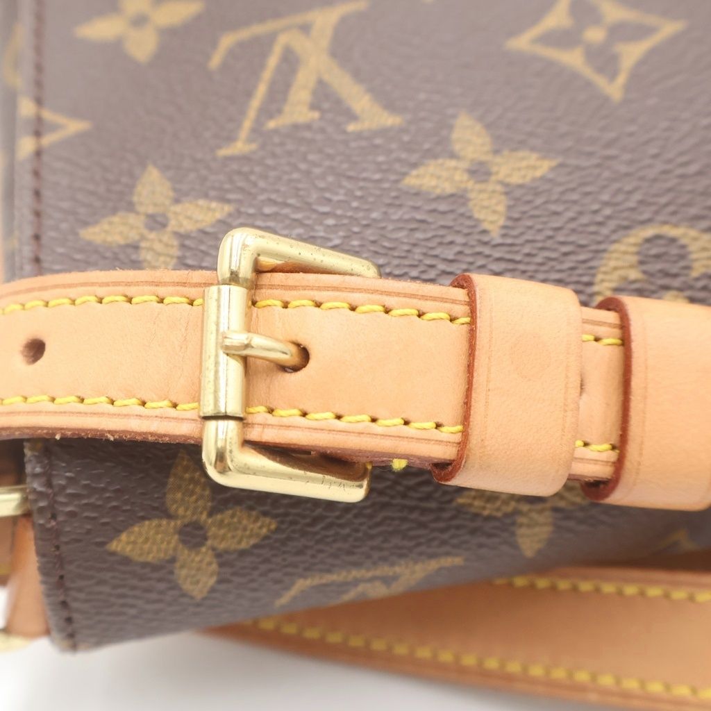 Louis Vuitton Monogram Musette Tango Shoulder Bag Brown Leather Gold — view 6