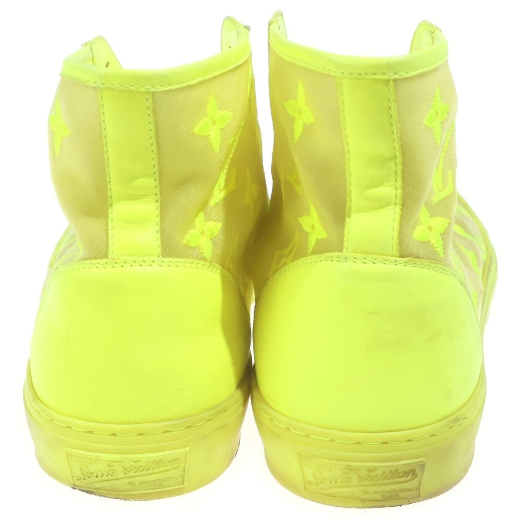 Louis Vuitton Tattoo Line Sneakers Mesh Monogram High Cut Yellow — view 3