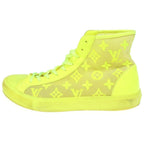 Louis Vuitton Tattoo Line Sneakers Mesh Monogram High Cut Yellow