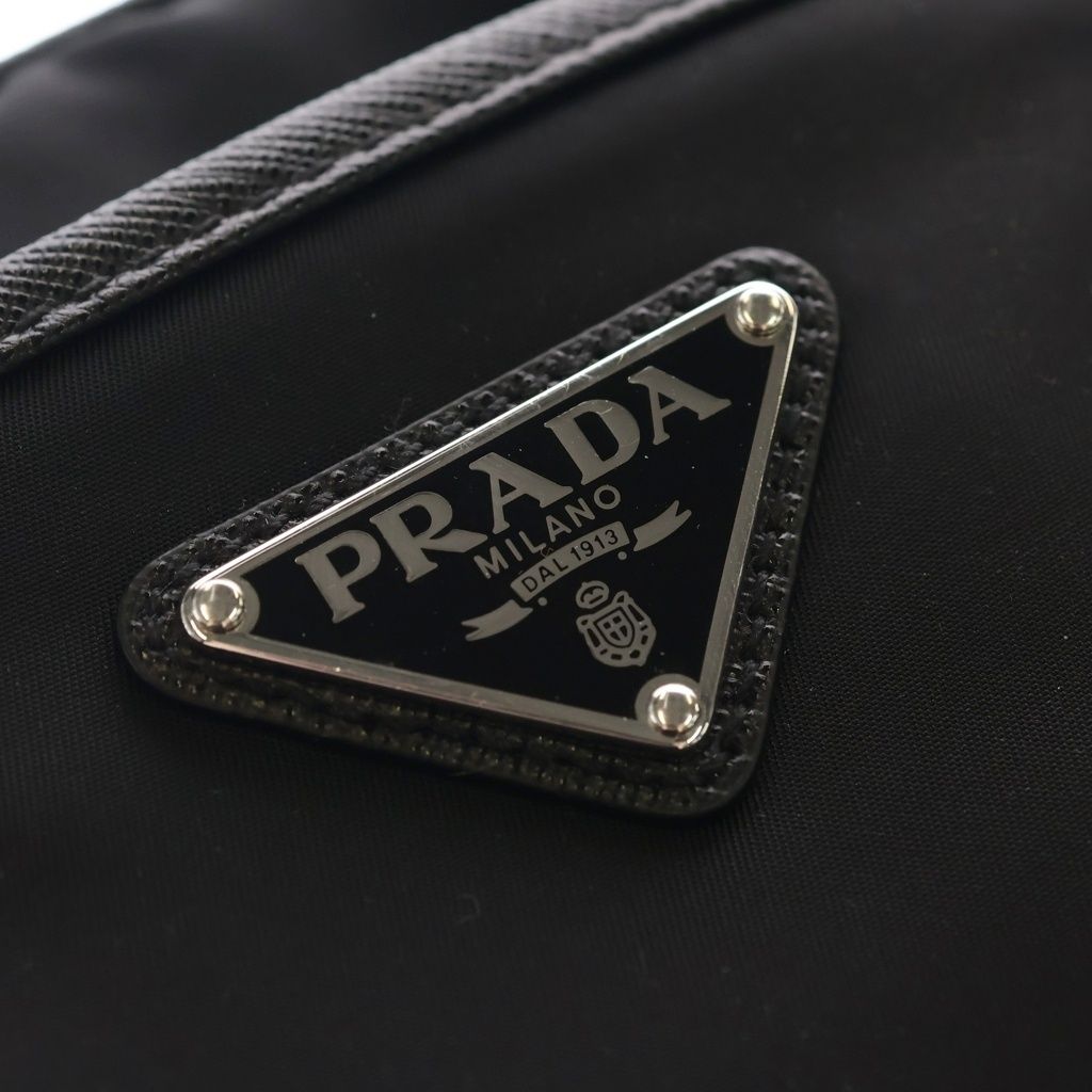 Prada Re-Nylon Saffiano Shoulder Bag Black — view 6