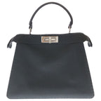 Fendi Peekaboo Icy Leather 2-Way Bag Silver Gray — view 2