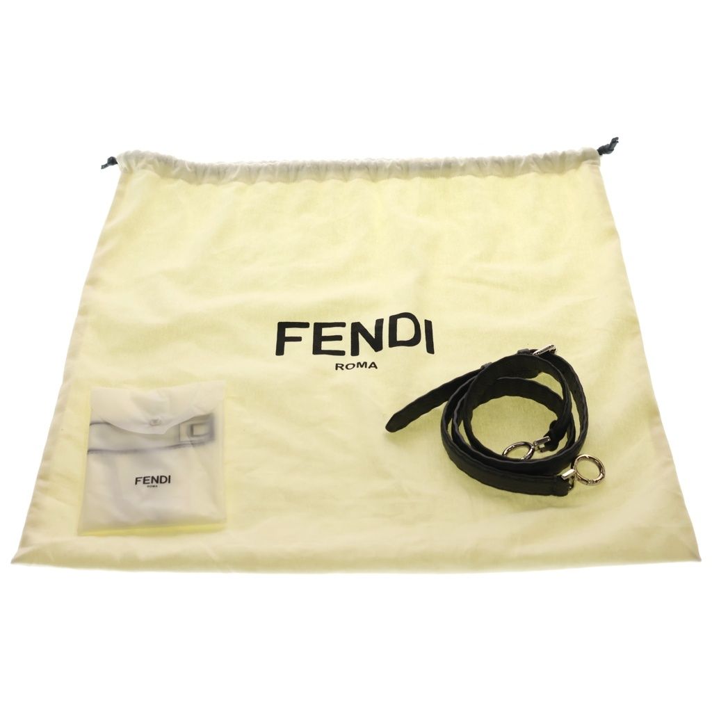 Fendi Peekaboo Icy Leather 2-Way Bag Silver Gray — view 8