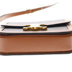 Celine Triomphe Teen Leather Gold Shoulder Back Brown — view 4