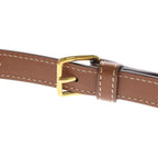 Celine Triomphe Teen Leather Gold Shoulder Back Brown — view 6