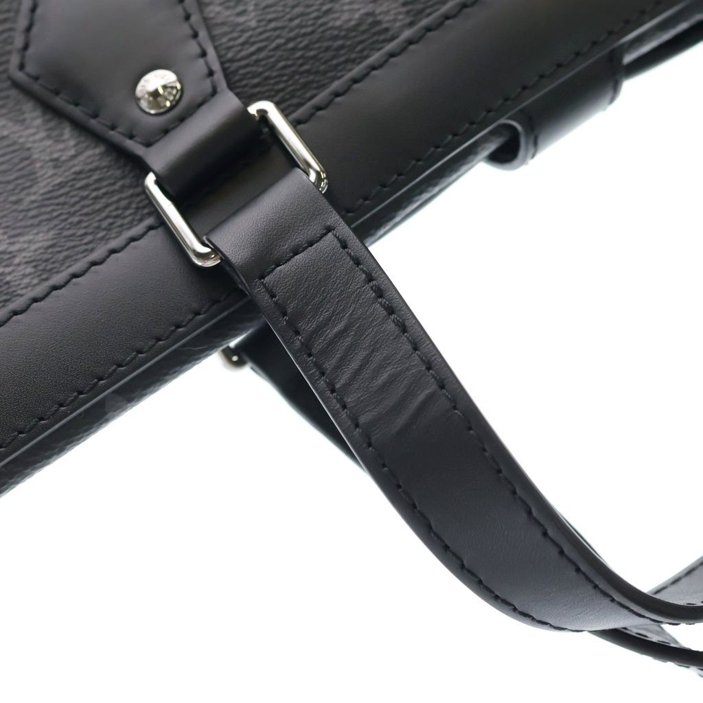Louis Vuitton Monogram Eclipse Porto Avi Garment Bag Black Leather — view 6