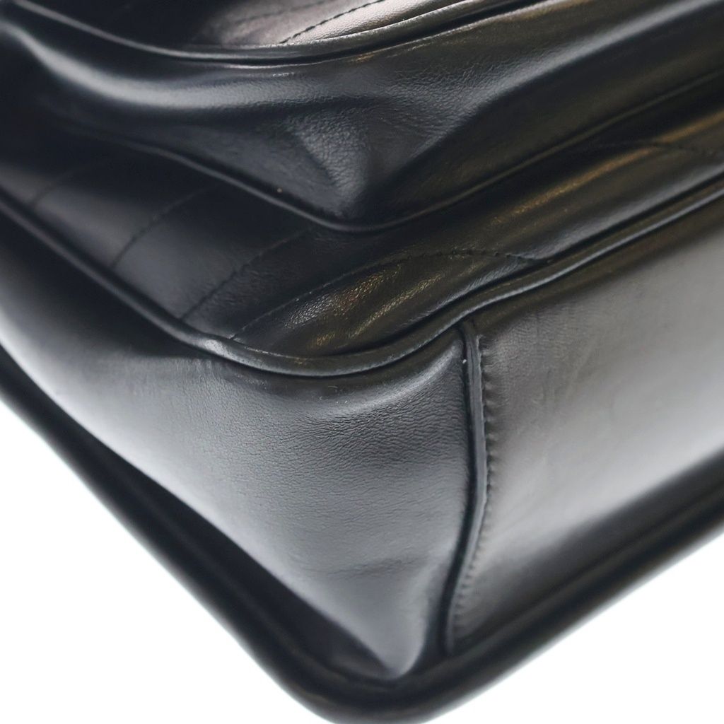 Saint Laurent Paris Niki Cassandra Logo Leather Chain Shoulder Bag Gold Black — view 5