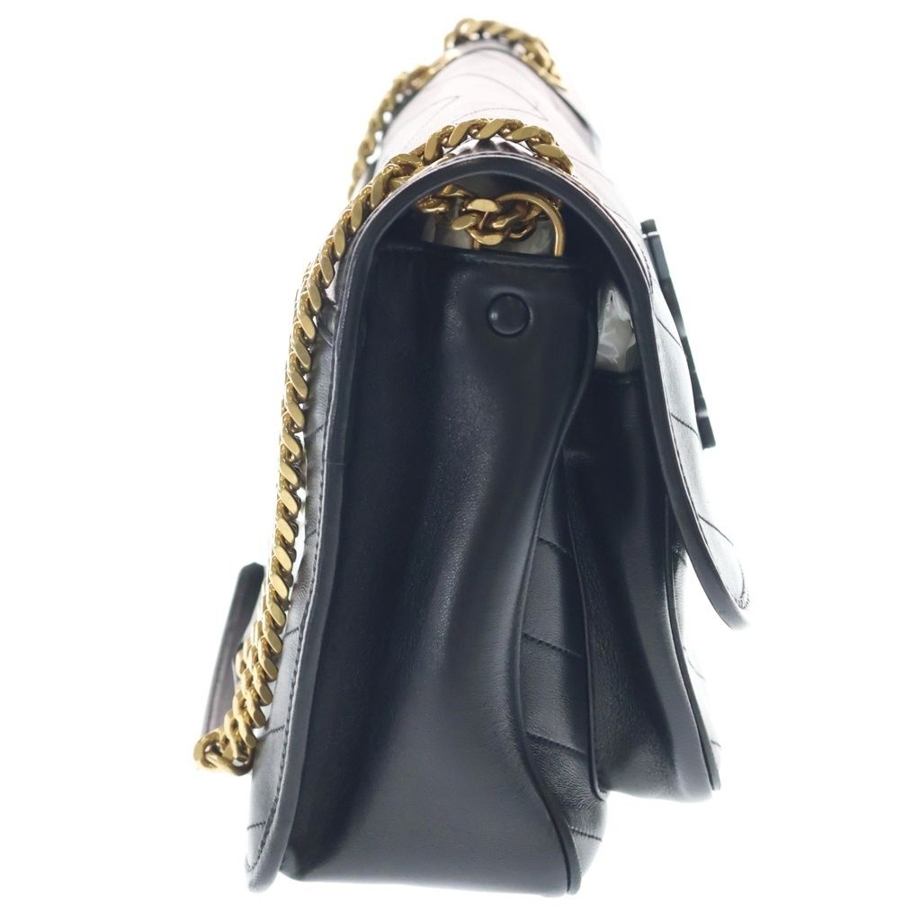 Saint Laurent Paris Niki Cassandra Logo Leather Chain Shoulder Bag Gold Black — view 3