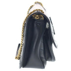 Saint Laurent Paris Niki Cassandra Logo Leather Chain Shoulder Bag Gold Black — view 3