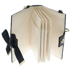 Chanel Book Card Case Mini Bag Chain Black Lambskin Gold — view 5