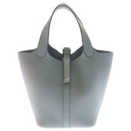 Hermes Picotin Lock PM Taurillon Clemence Silver Handbag Gris Perle Gray