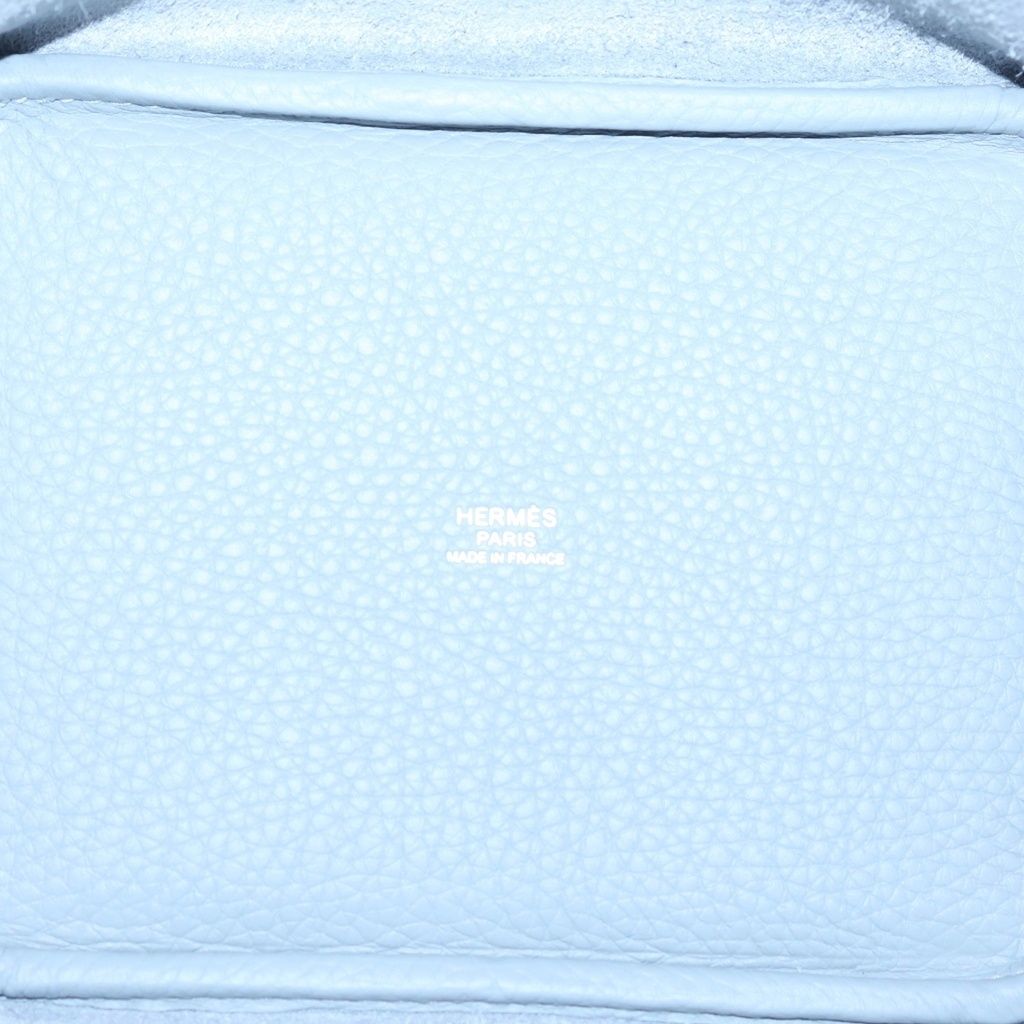 Hermes Picotin Lock PM Taurillon Clemence Silver Handbag Gris Perle Gray — view 7