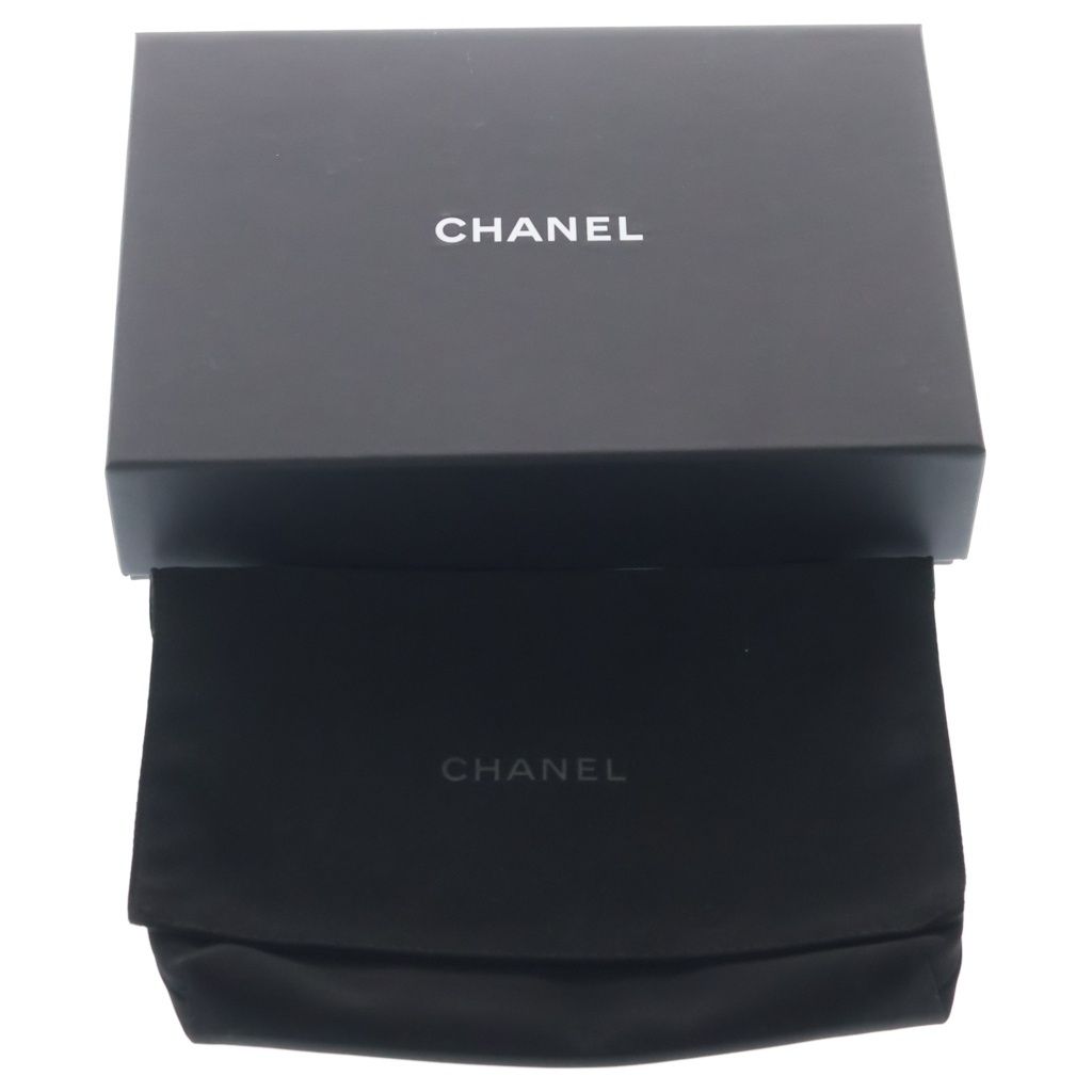Chanel Quilted CC Logo Caviar Leather Gold Chain Wallet Shoulder Bag Plate Beige — view 8