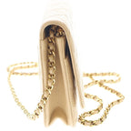 Chanel Quilted CC Logo Caviar Leather Gold Chain Wallet Shoulder Bag Plate Beige — view 3