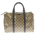 Gucci Boston Bag Brown Beige Leather Gold