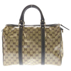 Gucci Boston Bag Brown Beige Leather Gold — view 2