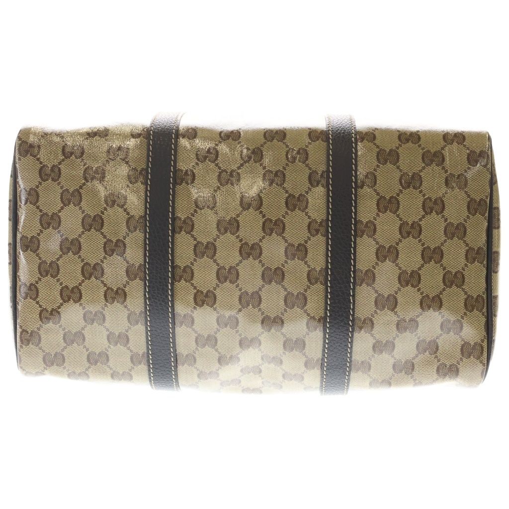 Gucci Boston Bag Brown Beige Leather Gold — view 4