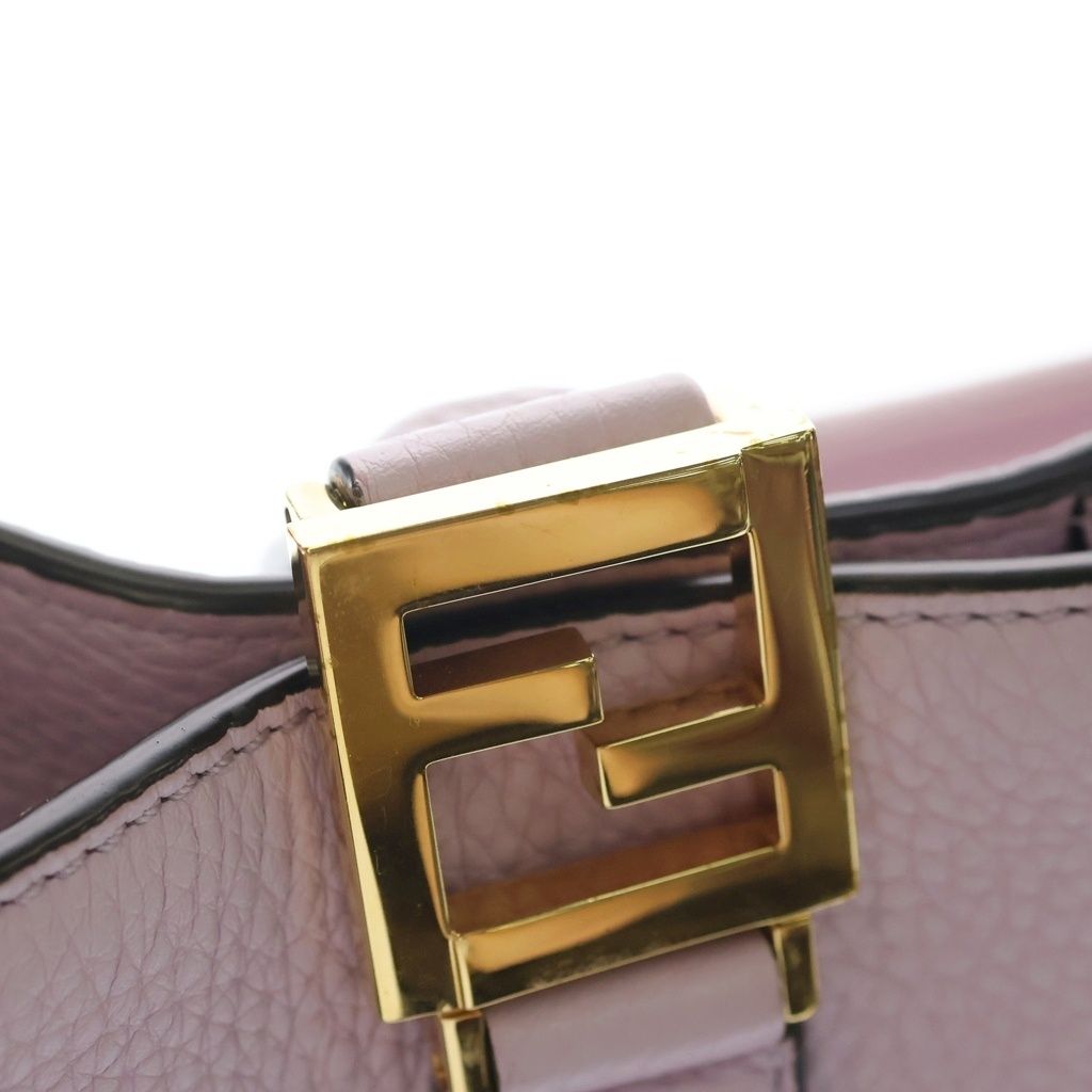 Fendi Selleria FF Tote Small Leather 2-Way Shoulder Bag Pink — view 6