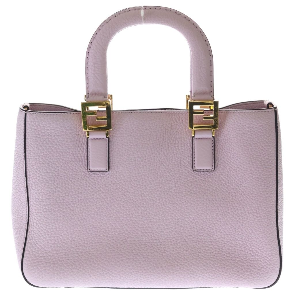 Fendi Selleria FF Tote Small Leather 2-Way Shoulder Bag Pink — view 2