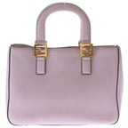Fendi Selleria FF Tote Small Leather 2-Way Shoulder Bag Pink