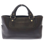 Celine Boogie Bag Handbag Brown Leather Silver