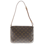 Louis Vuitton Monogram Musette Tango Shoulder Bag Brown Leather Gold — view 2