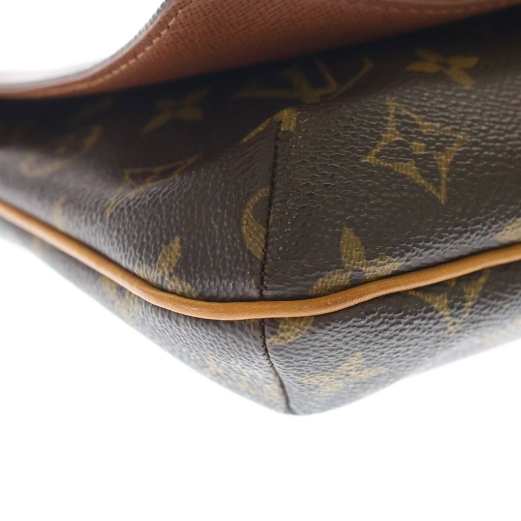 Louis Vuitton Monogram Musette Tango Shoulder Bag Brown Leather Gold — view 5