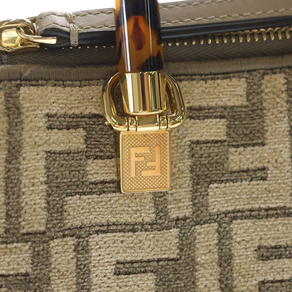 Fendi Zucca by the Way Shoulder Bag 2-Way Gold Beige — view 6