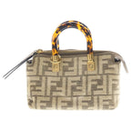 Fendi Zucca by the Way Shoulder Bag 2-Way Gold Beige