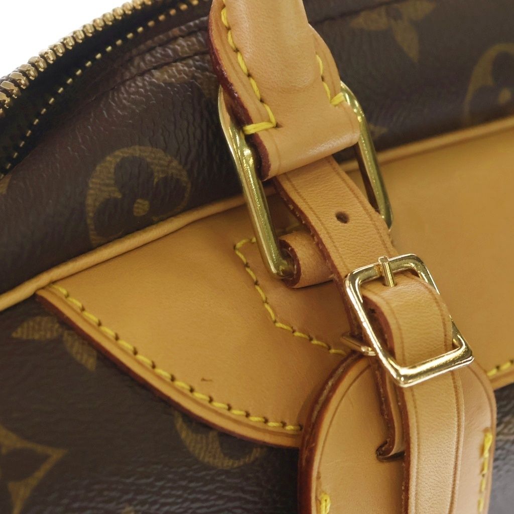 Louis Vuitton Monogram Deauville Leather Handbag Brown — view 6