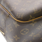 Louis Vuitton Monogram Deauville Leather Handbag Brown — view 5