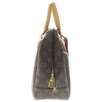 Louis Vuitton Monogram Deauville Leather Handbag Brown — view 3
