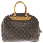Louis Vuitton Monogram Deauville Leather Handbag Brown — view 2